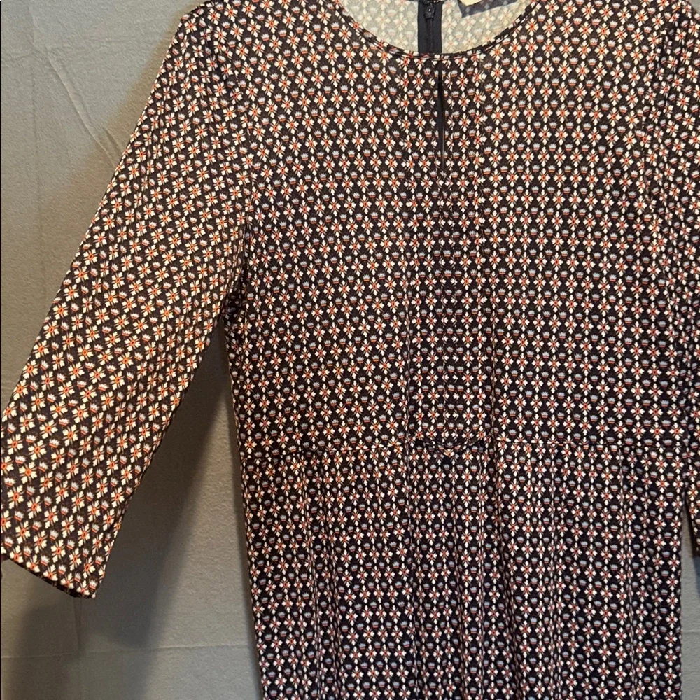 Tory Burch Printed Silk Keyhole-Front Dress
